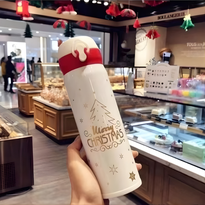 Christmas Stainless Steel Thermos – Vacuum Insulated